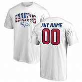 Men's Customized Denver Broncos NFL Pro Line by Fanatics Branded Any Name & Number Banner Wave T-Shirt White,baseball caps,new era cap wholesale,wholesale hats